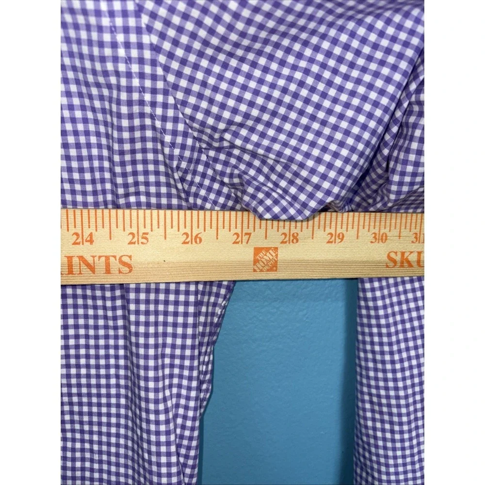 Polo Ralph Lauren Shirt Mens 2XL Purple Gingham Check Long Sleeve Button Down